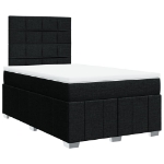Giroletto a Molle con Materasso Nero 120x200 cm in Tessuto
