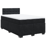 Giroletto a Molle con Materasso Nero 120x200 cm in Velluto