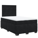 Giroletto a Molle con Materasso Nero 120x200 cm in Velluto