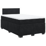 Giroletto a Molle con Materasso Nero 120x200 cm in Velluto
