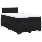 Giroletto a Molle con Materasso Nero 120x200 cm in Velluto