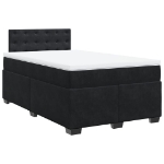 Giroletto a Molle con Materasso Nero 120x200 cm in Velluto