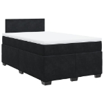 Giroletto a Molle con Materasso Nero 120x200 cm in Velluto