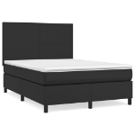 Giroletto a Molle con Materasso Nero 140x190 cm in Similpelle