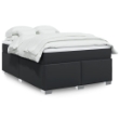 Giroletto a Molle con Materasso Nero 140x190 cm in Similpelle