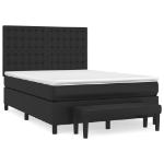 Giroletto a Molle con Materasso Nero 140x190 cm in Similpelle