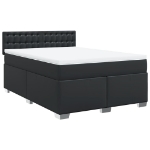 Giroletto a Molle con Materasso Nero 140x190 cm in Similpelle