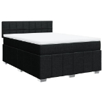 Giroletto a Molle con Materasso Nero 140x190 cm in Tessuto