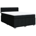 Giroletto a Molle con Materasso Nero 140x190 cm in Tessuto