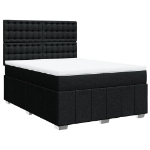 Giroletto a Molle con Materasso Nero 140x190 cm in Tessuto