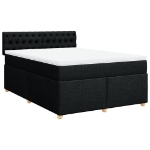 Giroletto a Molle con Materasso Nero 140x190 cm in Tessuto