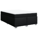 Giroletto a Molle con Materasso Nero 140x190 cm in Tessuto