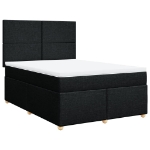 Giroletto a Molle con Materasso Nero 140x190 cm in Tessuto