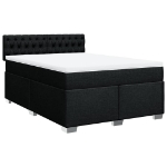 Giroletto a Molle con Materasso Nero 140x190 cm in Tessuto