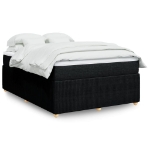 Giroletto a Molle con Materasso Nero 140x190 cm in Tessuto
