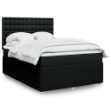 Giroletto a Molle con Materasso Nero 140x190 cm in Tessuto