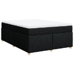 Giroletto a Molle con Materasso Nero 140x190 cm in Tessuto