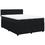 Giroletto a Molle con Materasso Nero 140x190 cm in Velluto
