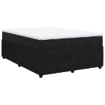 Giroletto a Molle con Materasso Nero 140x190 cm in Velluto