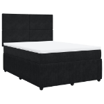 Giroletto a Molle con Materasso Nero 140x190 cm in Velluto
