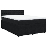 Giroletto a Molle con Materasso Nero 140x190 cm in Velluto