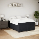 Giroletto a Molle con Materasso Nero 140x190 cm in Velluto