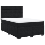 Giroletto a Molle con Materasso Nero 140x190 cm in Velluto
