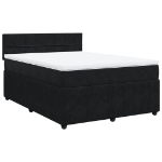 Giroletto a Molle con Materasso Nero 140x190 cm in Velluto