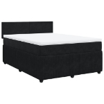Giroletto a Molle con Materasso Nero 140x190 cm in Velluto