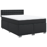 Giroletto a Molle con Materasso Nero 140x200 cm in Similpelle