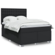 Giroletto a Molle con Materasso Nero 140x200 cm in Similpelle