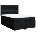 Giroletto a Molle con Materasso Nero 140x200 cm in Tessuto