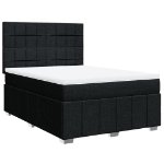 Giroletto a Molle con Materasso Nero 140x200 cm in Tessuto