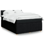 Giroletto a Molle con Materasso Nero 140x200 cm in Tessuto