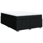 Giroletto a Molle con Materasso Nero 140x200 cm in Tessuto