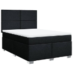 Giroletto a Molle con Materasso Nero 140x200 cm in Tessuto