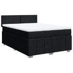 Giroletto a Molle con Materasso Nero 140x200 cm in Tessuto