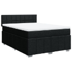 Giroletto a Molle con Materasso Nero 140x200 cm in Tessuto