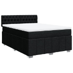 Giroletto a Molle con Materasso Nero 140x200 cm in Tessuto