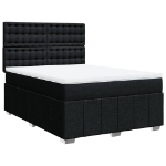 Giroletto a Molle con Materasso Nero 140x200 cm in Tessuto