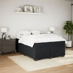 Giroletto a Molle con Materasso Nero 140x200 cm in Velluto