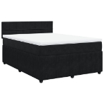 Giroletto a Molle con Materasso Nero 140x200 cm in Velluto