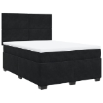 Giroletto a Molle con Materasso Nero 140x200 cm in Velluto