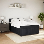 Giroletto a Molle con Materasso Nero 140x200 cm in Velluto