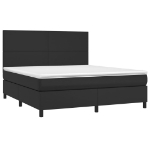 Giroletto a Molle con Materasso Nero 160x200 cm in Similpelle