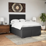 Giroletto a Molle con Materasso Nero 160x200 cm in Similpelle