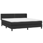 Giroletto a Molle con Materasso Nero 160x200 cm in Similpelle