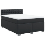 Giroletto a Molle con Materasso Nero 160x200 cm in Similpelle
