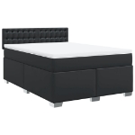 Giroletto a Molle con Materasso Nero 160x200 cm in Similpelle