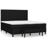 Giroletto a Molle con Materasso Nero 160x200 cm in Tessuto
